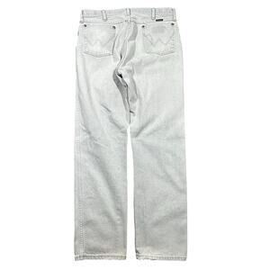 Vintage 80s Wrangler 13MWZ Cowboy Cut Western Jeans Light Grey 36x34 USA Made